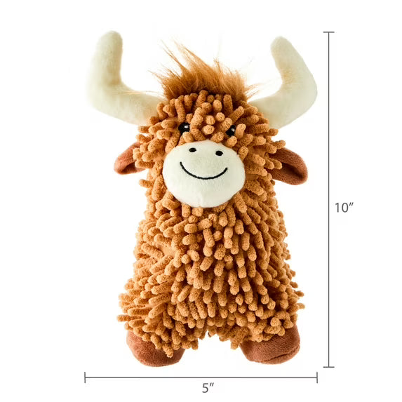 Plush Highland Cow Dog Toy