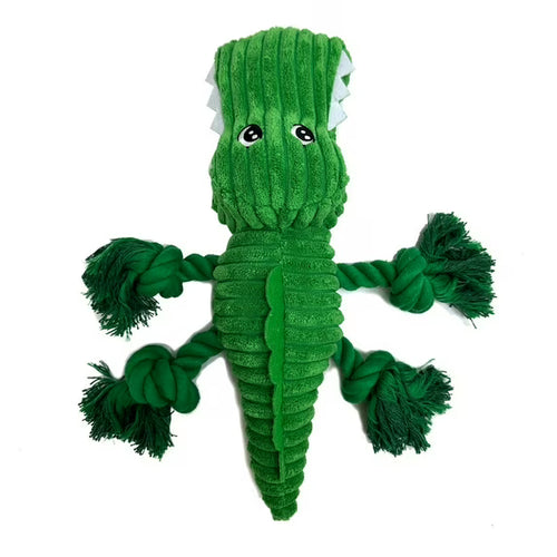 Plush Alligator Rope Dog Toy