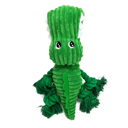 Plush Alligator Rope Dog Toy