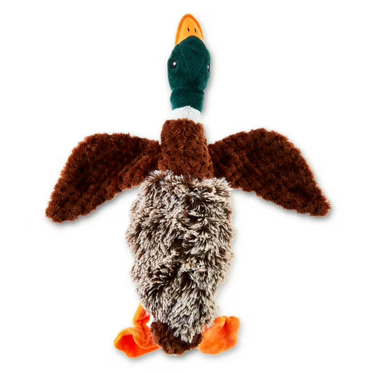 Plush Duck Dog Toy with Honking Squeaker
