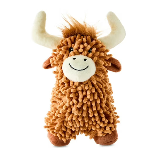 Plush Highland Cow Dog Toy