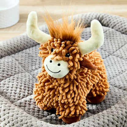 Plush Highland Cow Dog Toy